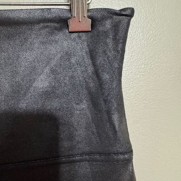 SPANX Faux Leather Fleece-Lined Legging-Tummy Control black size 1X - Picture 5 of 9